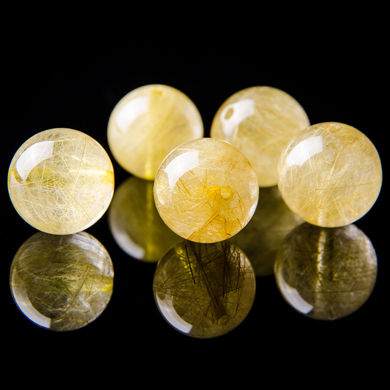 Golden Rutilated Quartz|Earth generates Metal|Golden rain in quartz